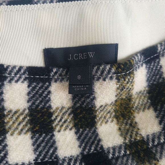 J Crew Dark Academia Plaid Check Wool Mini Skirt Worn by Vanessa Hudgens - Picture 5 of 14